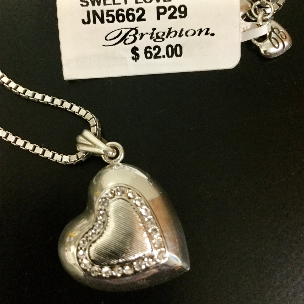 Brighton silver adjustable heart pendant necklace